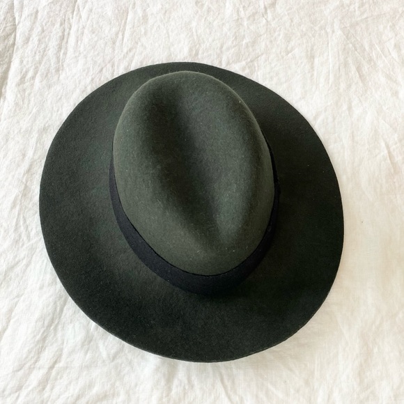 Zara Green Wool Blend Fedora - Picture 3 of 14